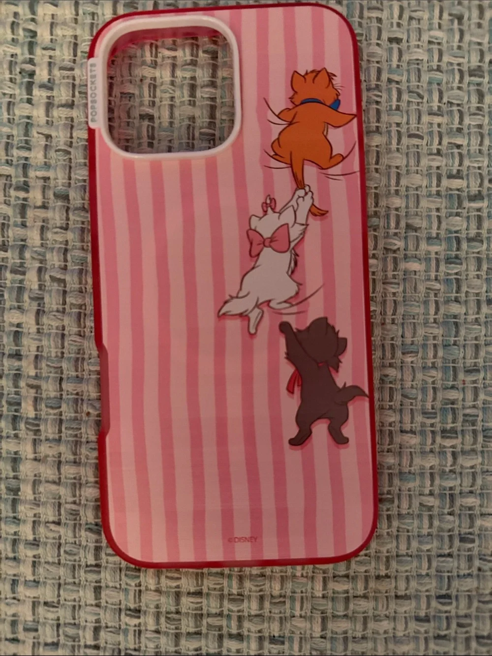 Disney Pink Striped Kitten Trio Phone 16 pro max Case